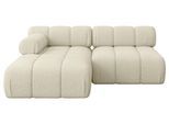 ECKSOFA modulares Sofa Razon-L1 - 190x160x70 cm Beige Bouclé