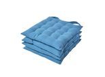 STUHLKISSEN 4er-Set blau 40/40/6,5 cm