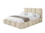 POLSTERBETT mit Bettkasten und Lattenrost, Boxbett ohne Matratze - KALA 140x200 Beige