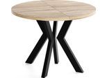 ESSTISCH Savio rund ausziehbar verlängerbar XXL, Eiche Sonoma Hellbraun 100-300/100/77 cm