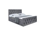 BOXBETT AMAY-Z - 180x200 cm - H3 - Dunkelgrau