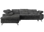 ECKSOFA PABLO L Dunkelgrau Cord - Links Seite