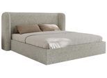 POLSTERBETT EMORA CLASSIC 140/200 - Hellgrau Strukture - Schaum-Matratze