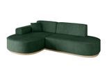 ECKSOFA Ottomane Links MARI-L1-v1 - 243x171x83 cm Grün Cord