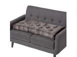 SITZAUFLAGE grau 100/48/10 cm – Sofa-Sitzkissen, Velours