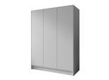 KLEIDERSCHRANK Mono Grifflos im Skandi-Stil, Weiß 150/200/51 cm
