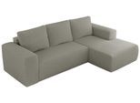 ECKSOFA TRENTINO L Hellgrau Boucle - Rechts