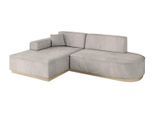 ECKSOFA Ottomane Links IREA-L1 - 234x171x83 cm Hellbraun
