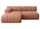 ECKSOFA modulares Sofa Razon-L1 - 190x160x70 cm Apricot Velours
