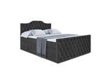 BOXSPRINGBETT VILA-1-Z KING - 160x200 - H3/H4 - Schwarz
