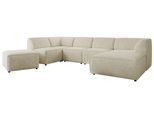 WOHNLANDSCHAFT MODARO U 6M - Creme Struktur - Rechts