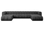 WOHNLANDSCHAFT modulares Sofa Joren-U2 - 410x177x70 cm Schwarz