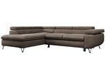 ECKSOFA PEDRO L Braun Velvet - Links Seite