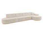 ECKSOFA Ottomane Rechts MARI-L3-v1 - 413x171x83 cm Beige Cord