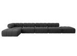 ECKSOFA modulares Sofa Kerru-L3 - 475x190x70 cm Schwarz Velours