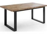 ESSTISCH Valentino rechteckig ausziehbar, Lancelot Eiche 160/200/80/75 cm