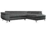 ECKSOFA PEDRO L Dunkelgrau Cord - Rechts Seite