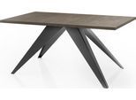 ESSTISCH Vance rechteckig ausziehbar, Dunkelgrauer Chicago Beton 160-260/90/76 cm