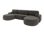 WOHNLANDSCHAFT mit Schlaffunktion und Bettkasten LIRA-U - 335x172x89 Grau