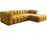 ECKSOFA Mochi L-Form 5-Sitzer Rechts, Samt, Senfgelb 290/75/193 cm