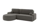 ECKSOFA mit Schlaffunktion und Bettkasten LIRA-L - 264x172x89 Grau