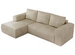 ECKSOFA TRENTINO L Beige Velvet - Links