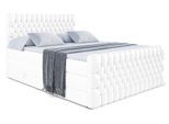 BOXSPRINGBETT SERENE-Z KING - 120 x 200 - H3/H4 - Weiß Hochglanz