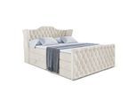 BOXSPRINGBETT VILA-Z KING - 200x200 - H3/H4 - Creme