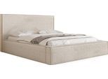 POLSTERBETT Terra mit Bettkasten, Beige Boucle 120x200 cm