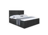 BOXBETT mit H3-Matratze und Lattenrost - VIONE - 120x200 Schwarz