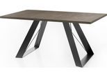 ESSTISCH Colter rechteckig ausziehbar, Dunkelgrauer Chicago Beton 160-260/90/76 cm