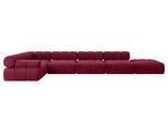 ECKSOFA modulares Sofa Felto-L3 - 475x190x70 cm Bordeauxrot Velours