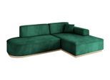 ECKSOFA Ottomane Rechts IREA-L1 - 232x165x80 cm Grün