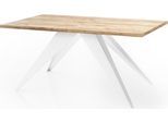 ESSTISCH Vance Weiß rechteckig ausziehbar, Craft Eiche 160-260/90/76 cm