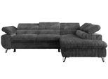ECKSOFA PABLO L Dunkelgrau Cord - Rechts Seite