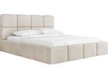 POLSTERBETT Tivio mit Bettkasten, Creme Samt 160x200 cm