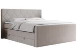 BOXSPRINGBETT KING EIGAR 160/200 Beige Struktur - H3