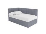 EINZELBETT Jugendbett mit Bettkasten Rechts, ohne Matratze - LOVY 90x200 Grau