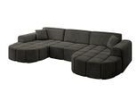 WOHNLANDSCHAFT LIVO-U1 - 315x173x79,5 cm Schwarz