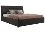 POLSTERBETT GALA CLASSIC 140/200 - Dunkelgrau Velvet - Schaum-Matratze