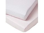 DAMAST-SPANNBETTLAKEN 2er-Set für Babybett, 60/120 cm