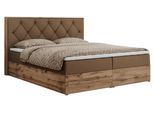 BOXBETT VENETO 180/200 Braun Kunstleder - H4