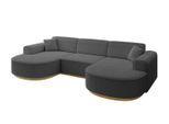 WOHNLANDSCHAFT MARI-U1-v2 - 303x171x83 cm Grau Bouclé