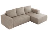ECKSOFA TRENTINO L Beige Stukture - Rechts