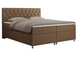 BOXBETT ROMA 180/200 - Braun Kunstleder - H4