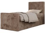 JUGENDBETT TILIO DUO 90/200 - Braun Cord - H3 - Rechts Seite
