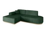 ECKSOFA Ottomane Links IREA-L1 - 232x165x80 cm Grün