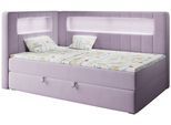 BOXSPRINGBETT JUNIOR GOLD 3 90/200 Violett - linke Seite