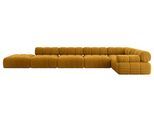 ECKSOFA modulares Sofa Felto-L3 - 475x190x70 cm Senfgelb Cord