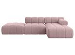 ECKSOFA modulares Sofa Lizur-L1 - 285x160x70 cm Rosa Cord